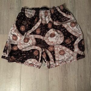 Black and White Patterned Shorts